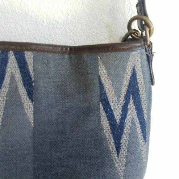 Fossil Southwest Boho Crossbody Handbag Blue Snap - Picture 5 of 8